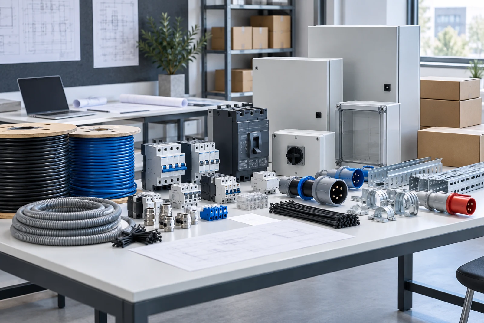 Electrical equipment order prepared for technical inspection