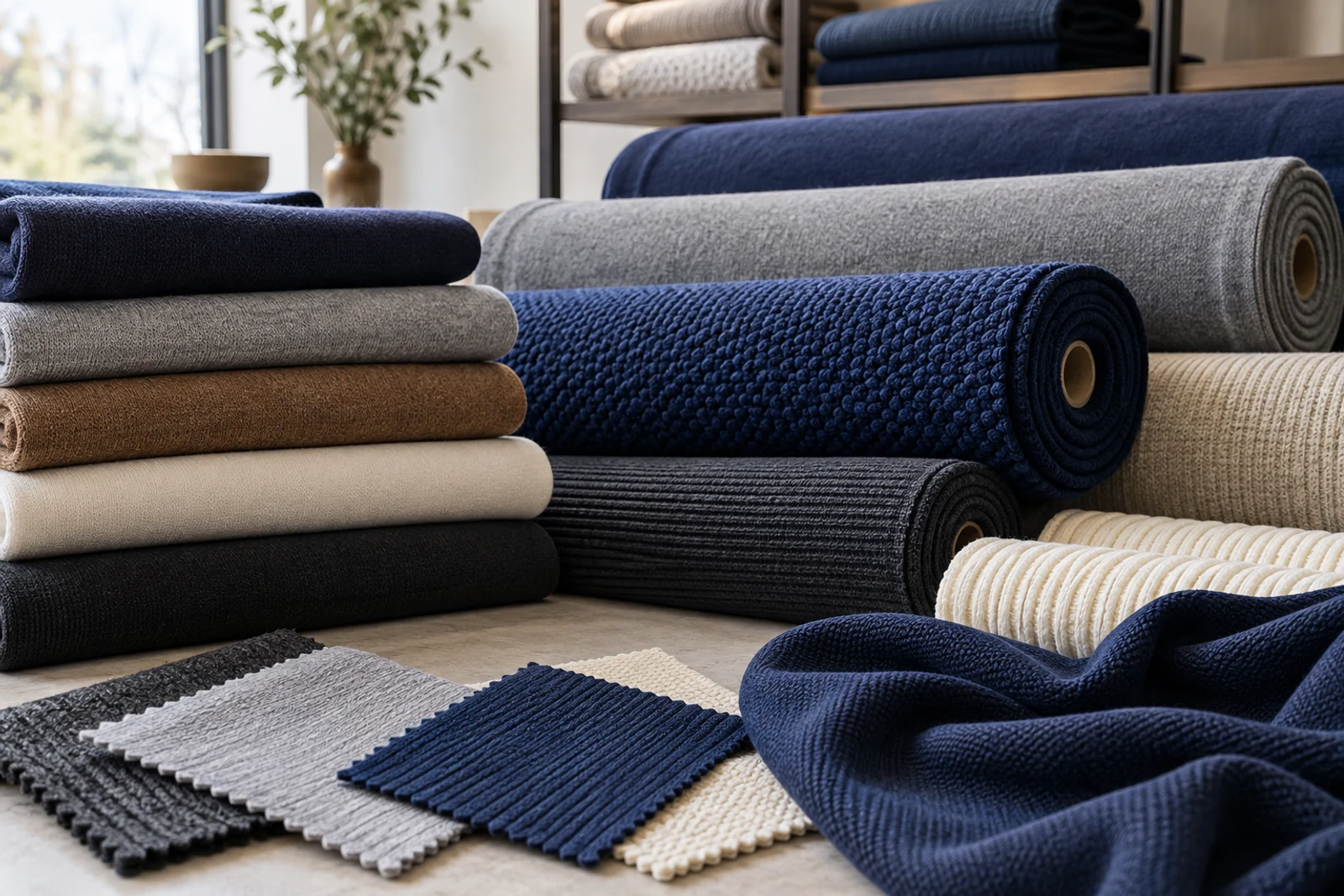 Knitted fabrics available for wholesale supply